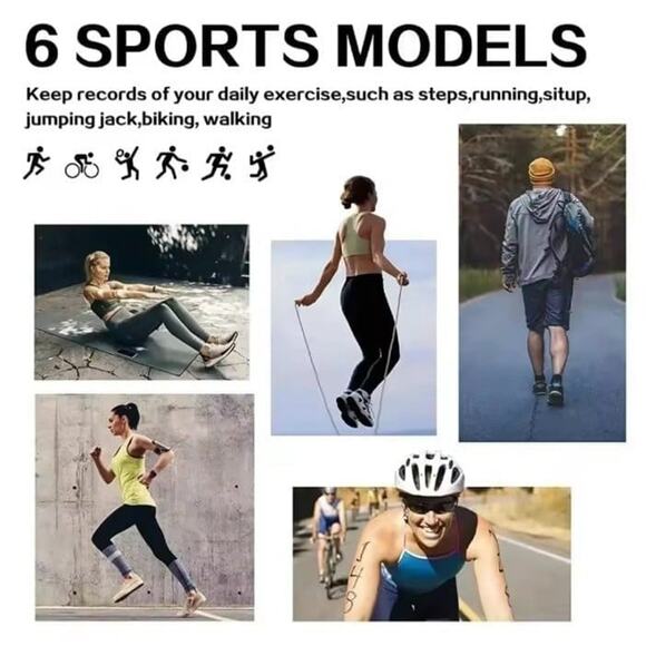 2024 Smartwatch Bluetooth Fitness Sport Sleep iOS Android Apple Call Text - NEW - Picture 5 of 8